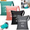 HOMEFISH Laundry Shape Nylon Laundry Bag Travel Storage Pouch Machine Washable Dirty Clothes Organizer Wash Colorful Zipper Bag