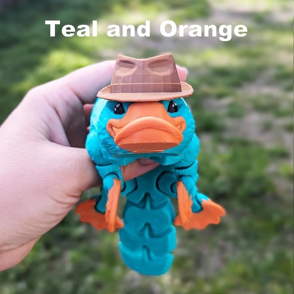 1PC Movable Joint Platypus Model, 3D Printed Plastic Platypus Model, Movable Platypus Statue, Coffee Table Decoration, Home Bookshelf Decoration