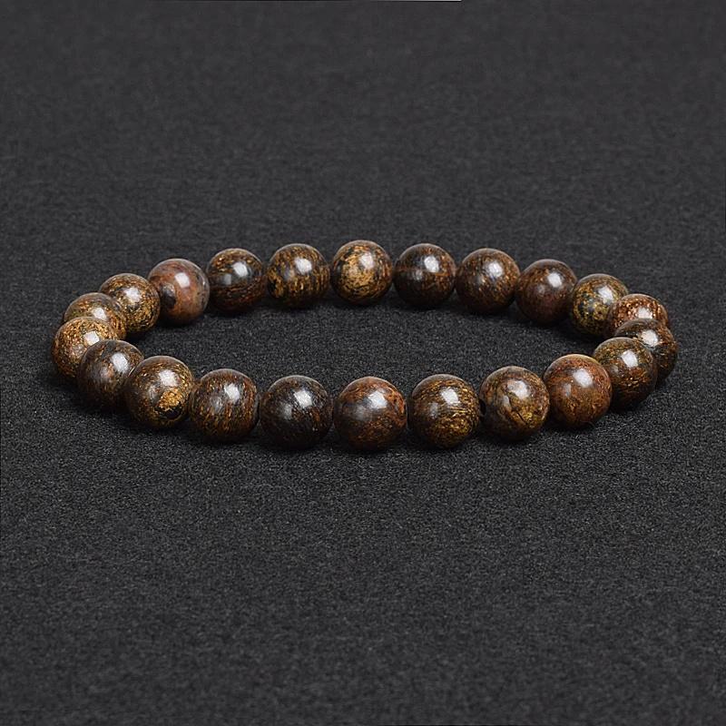 Браслет из натурального камня, апатит, лазурит, агат, кристалл, тигровый глаз, высококачественные бусины из драгоценных камней, браслет для мужчин, ювелирные изделия