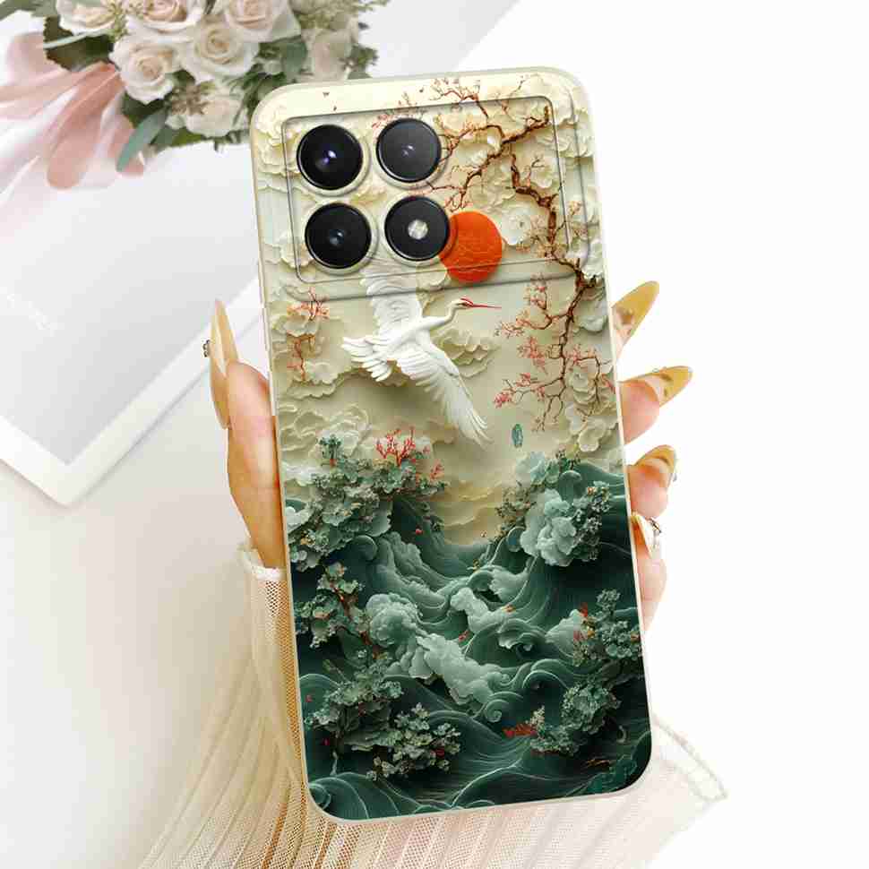 Fashion Luxury Painting For Redmi K70E 2311DRK48C Case Silicone Back Cover For Redmi K 70E K70e 5G Phone Cases Bumper Capa