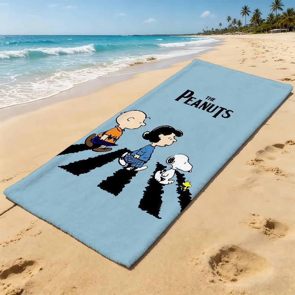 Милое полотенце с рисунком для улицы S-SnoopyS-ES Полотенце для кемпинга и пляжа Супервпитывающее Быстросохнущее Летнее полотенце
