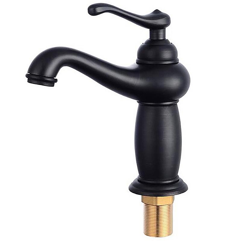 Смеситель для ванной комнаты с отделкой из античной бронзы, латунный смеситель для раковины, цельный латунный смеситель, однорычажный смеситель для воды, кран для ванны ELFCT001-F