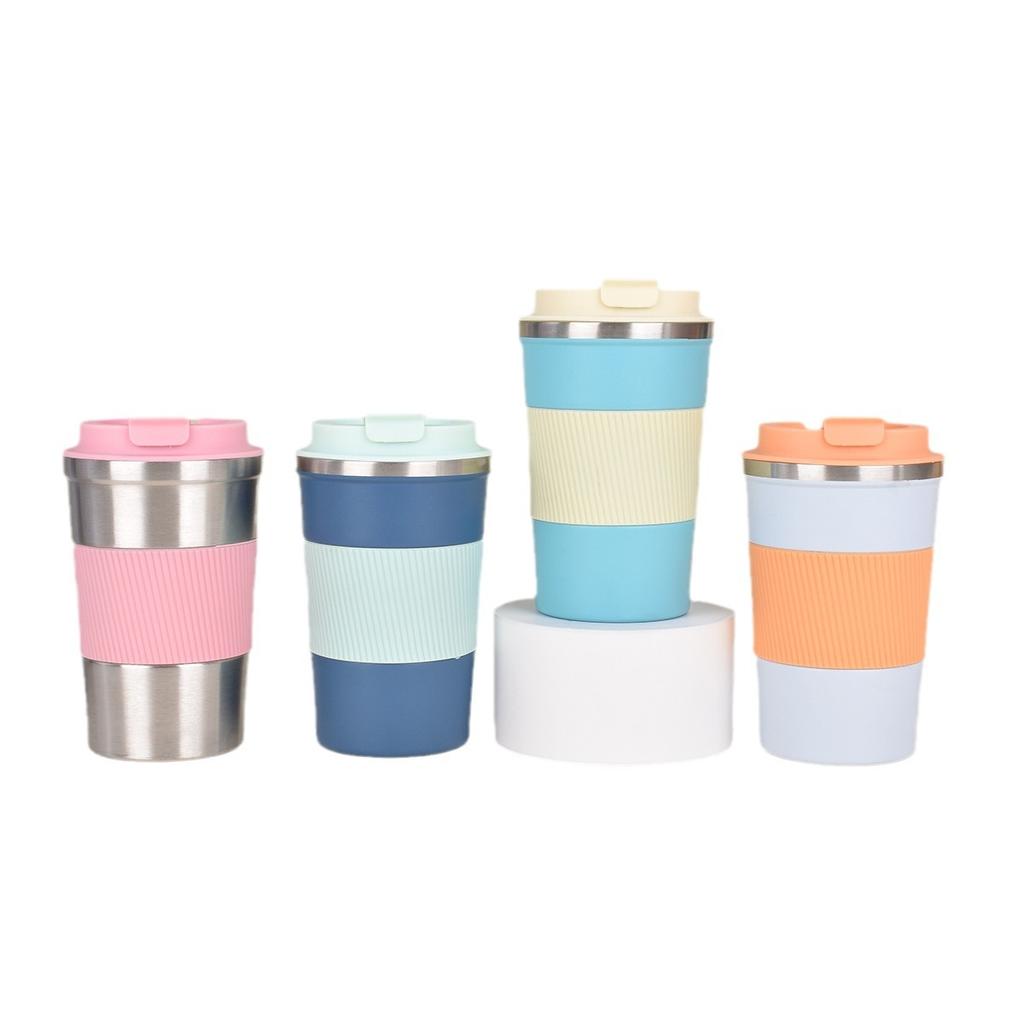 Latest Stainless Coffee Cup with Leather Case Double Insulated Cup Portable Business Office Gift Cup Durable Durable