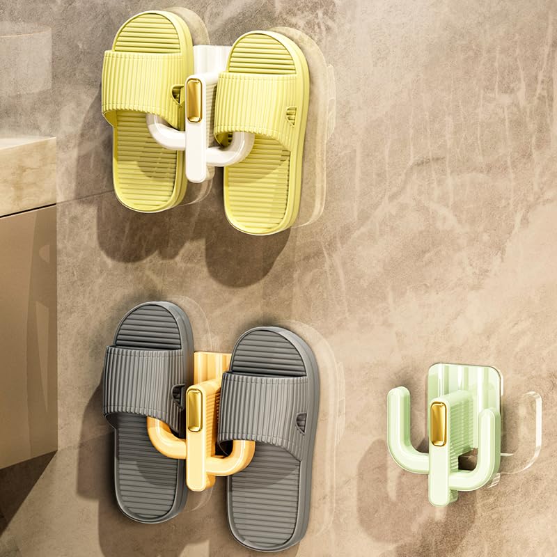 Wall-mounted shoe rack white no drilling required 4PCS
