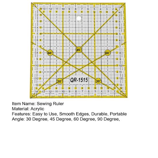 Практичная гладкая поверхность, долговечная линейка для пэчворка, акриловая стеганая швейная фурнитура для дома, подарок