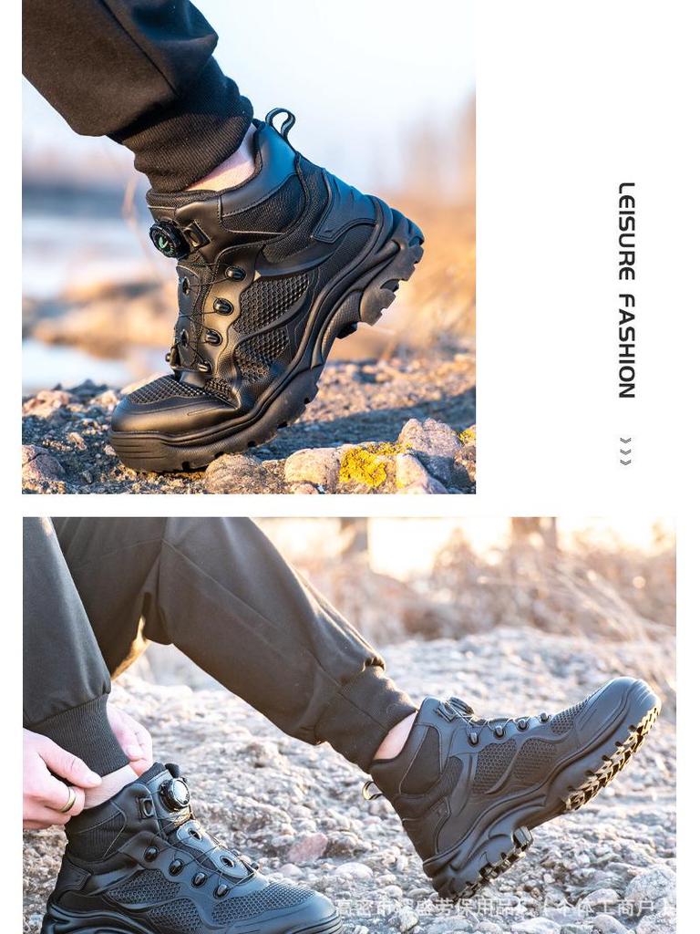 Рабочие ботинки SHEIN с высоким берцем и защитой от ударов: Легкий, Удобный, Складной, Защищенный от проколов.