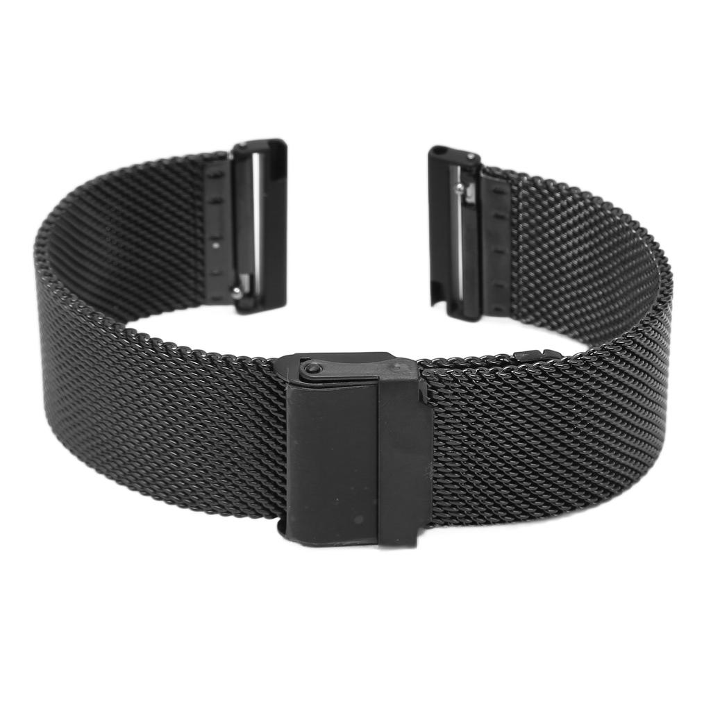 Watch Wristband 24mm Stainless Steel Mesh Adjustable Strap For Suunto Spartan HR 7 D5i Black