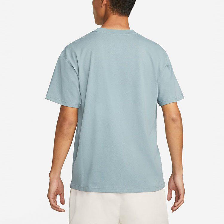 Nike T Shirts Men's Gray Blue Crew Neck Moderate Straight Fit DN5135-041