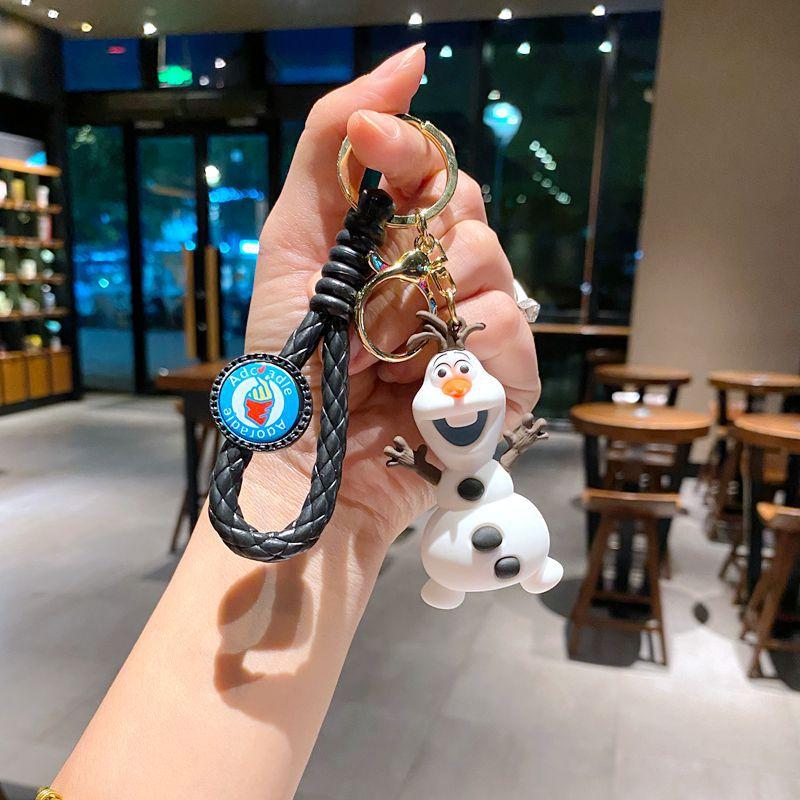 Frozen Keychain Princess Elsa Doll Anna Schoolbag Car Key Pendant Doll Claw Machine Small Gift