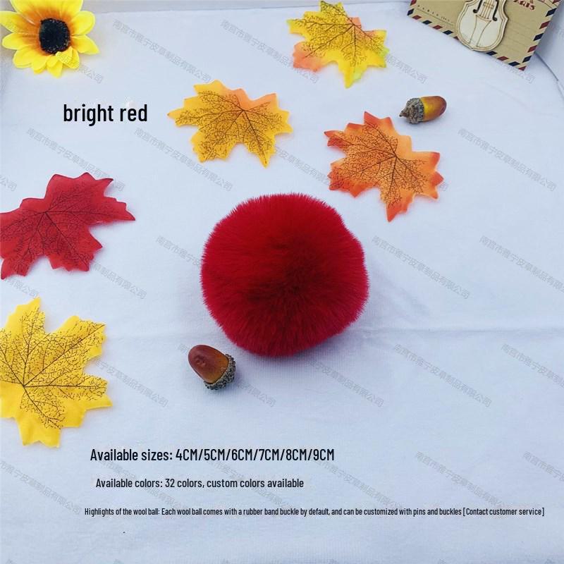 Цветной 5 см искусственный меховой шарик из кролика Рекс для украшения украшений, одежды и обуви, шляп