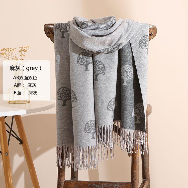 New And Winter 2024 Autumn Thickened And Extended Cashmere Scarf Versatile Womens Warm Neck Protection Scarf Double Sided Scarf Shawl