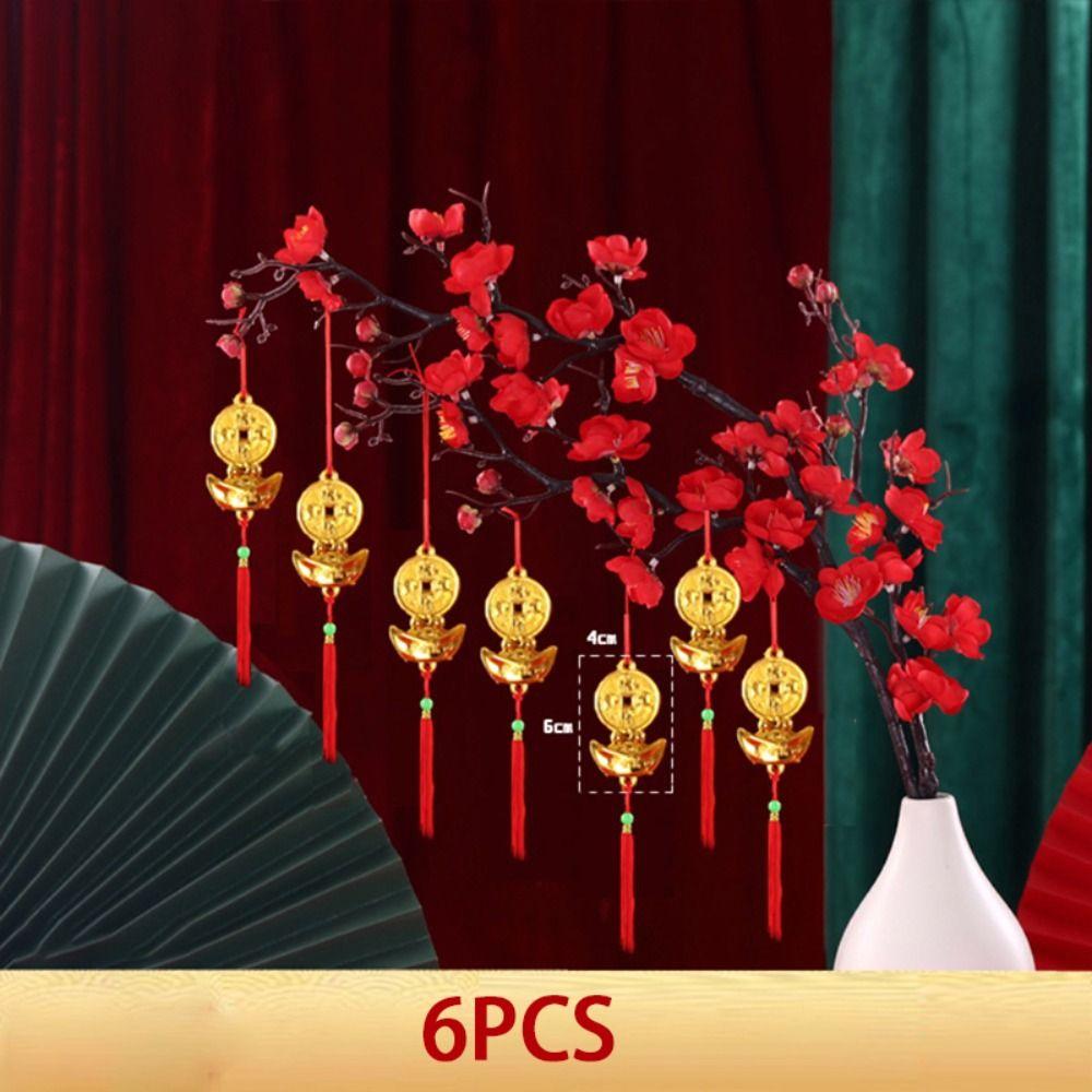 6/20/30 шт. Весенний фестиваль Мини Красный Фонарь Подвесной Орнамент Дракон Новогодний Декор