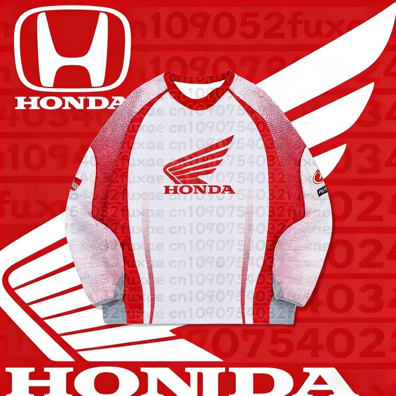 Honda Спортивная рубашка для мотоцикла с длинным рукавом Велосипедная рубашка Дышащая Велосипедное гоночное снаряжение Удобная Верх для мотоцикла для бездорожья IH6