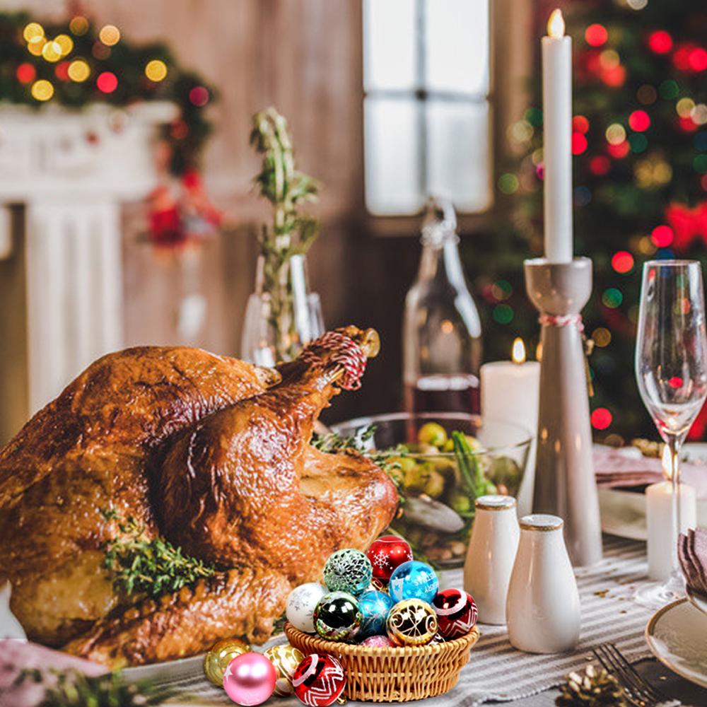 Christmas Hanging Ball Painted Ball 6cm 24PCS for Xmas Ornaments Christmas Tree Decoration Deco