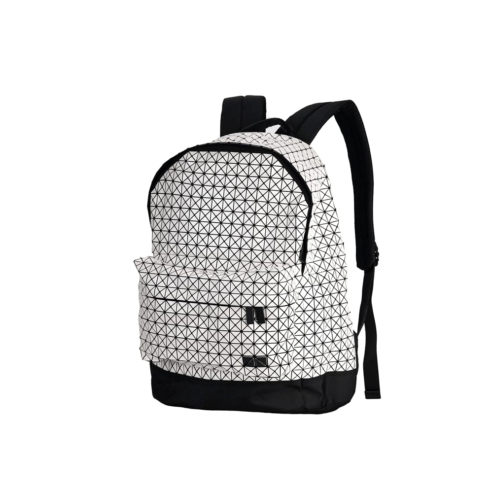 ISSEY MIYAKE Cow Leather Backpack Unisex Silver White BB42-AG532-91