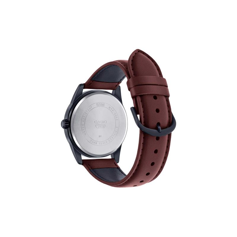 Casio Стандартная серия Мужские аналоговые часы Серия Классические Повседневные Отображение даты Водонепроницаемые Кварцевый механизм Кожаный ремешок Японские и корейские MTP-VD02BL-5E