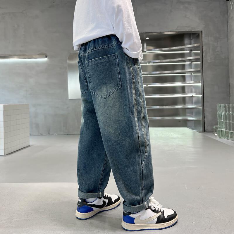 Джинсы Mumu House для мальчиков, весенние, ретро, из денима