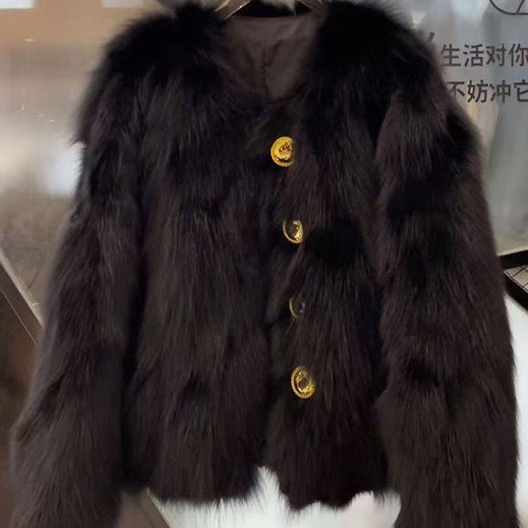 Женская короткая куртка из искусственного лисьего меха, новая осенне-зимняя, утолщенная, с темпераментным плюшевым верхом