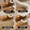 Thick-soled Velvet Beanie Women's New Autumn and Winter Snow Boots Velcro Maillard Loafers Cotton Shoes