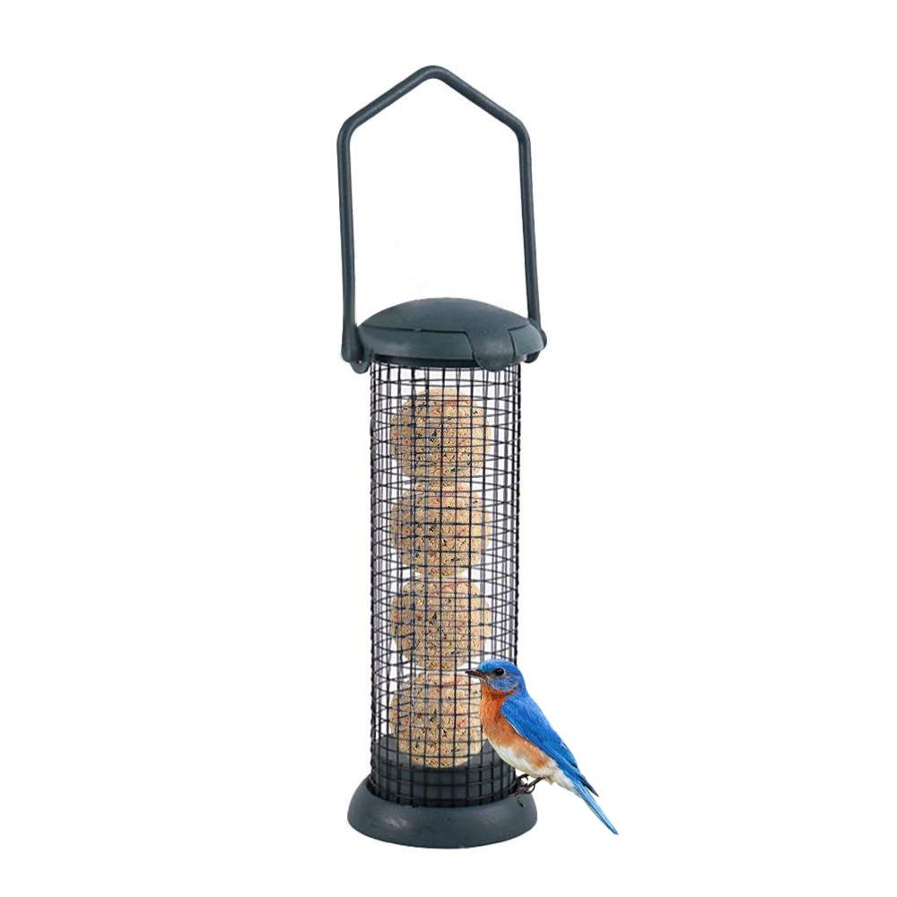 2Pcs Metal Material Hanging Bird Feeder Iron Wild Bird Feeder Sturdy Fat Ball Feeder Terrace Use