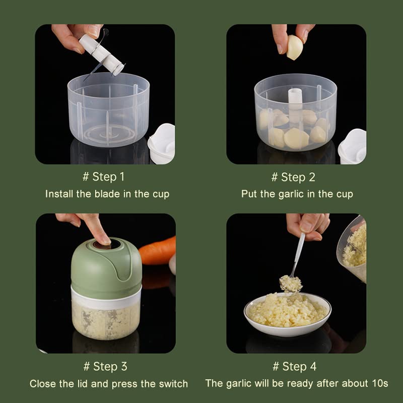 USB электрический портативный чеснокорез мини-мясорубка измельчитель чесночного пюре подходит для чесночных закусок чили кухонный измельчитель продуктов