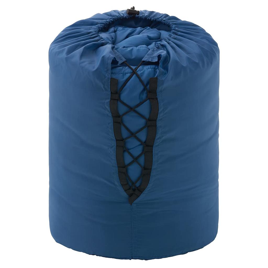 Logos Antibacterial and Odor-Resistant Washable Domir Sleeping Bag, Size 0, Blue (Approx. 80cm Wide x 190cm Deep)