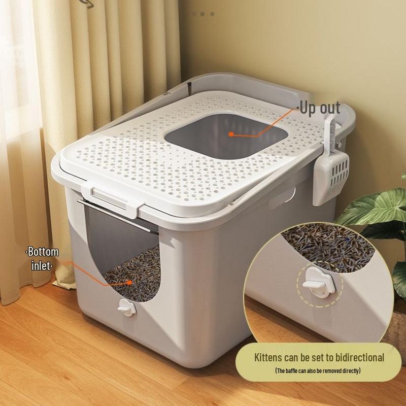 Top-Entry Odor-Proof Cat Litter Box - Splash & Smell Resistant 