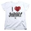 Johnny Bravo I Heart Johnny Womens T Shirt White