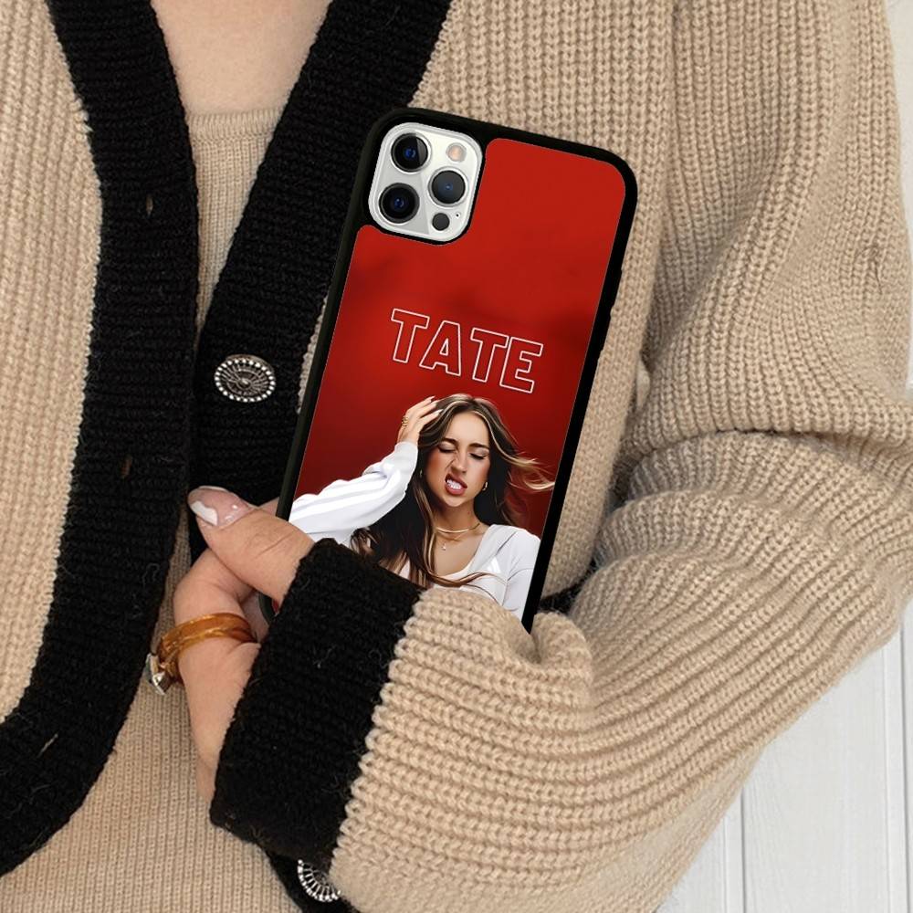 Tate M-McRae Singer PC+TPU Phone Case For IPhone 11 12 13 14 15 16 17 Plus Pro Max Cover
