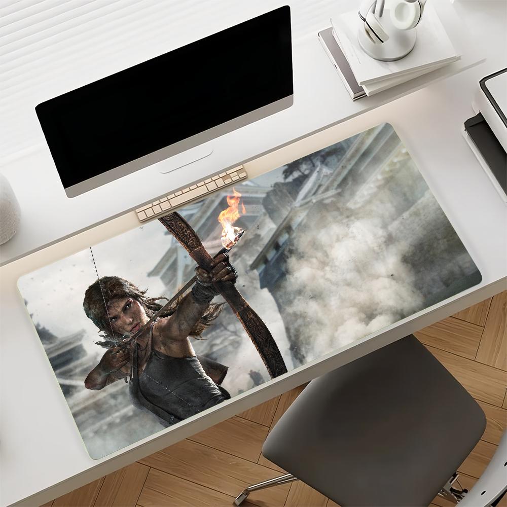 Game T-Tomb R-Raider Mouse Pad Non-slip Rubber Gamer Balance Computer Mat Decoracion Deskmat Laptop Office Large