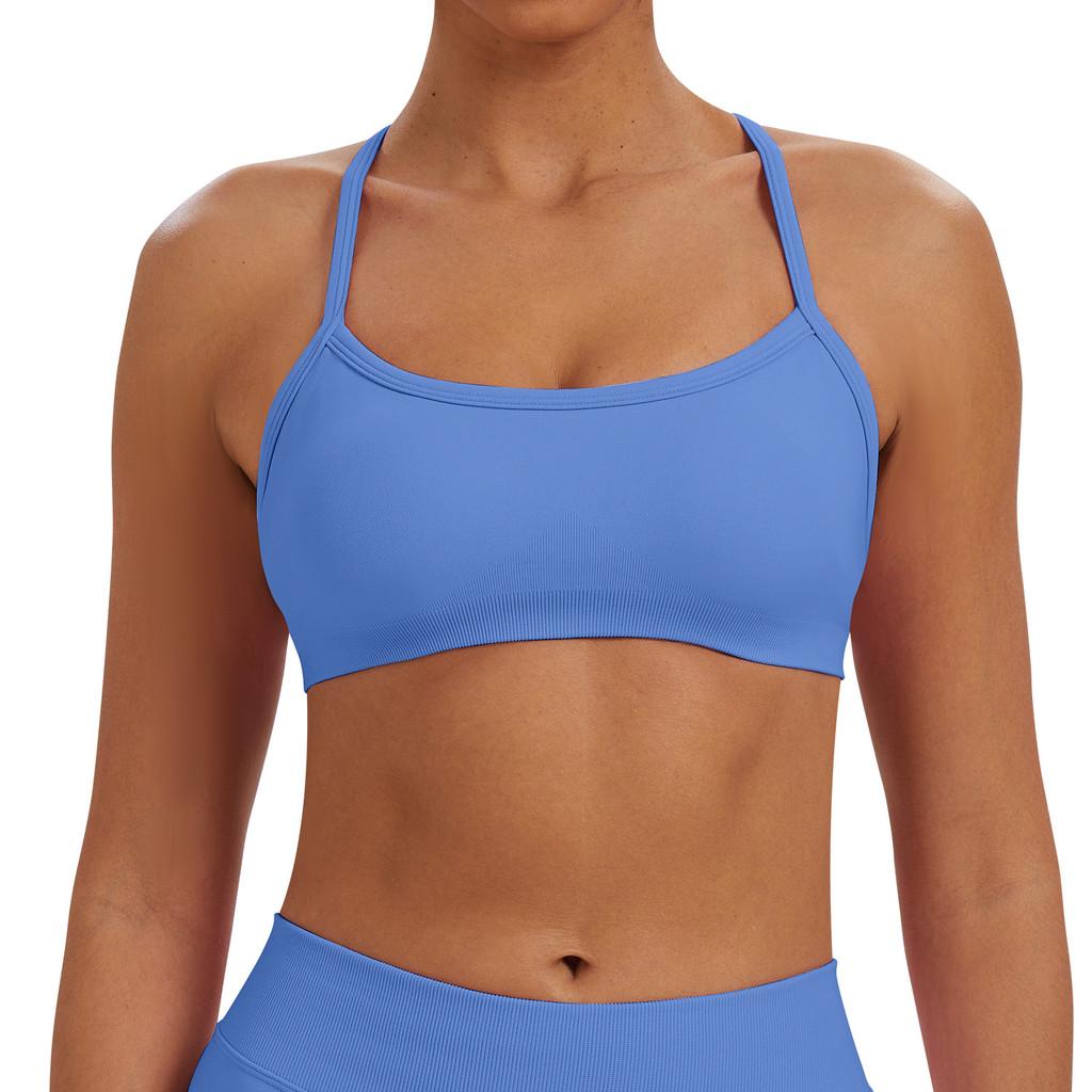 Seamless Highstretch Yoga Bra With Removable Straps For Fitness And Workout Enthusiasts