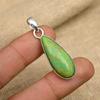 Удивительный зеленый медный бирюзовый драгоценный камень ручной работы из стерлингового серебра 925 пробы ювелирный кулон для нее