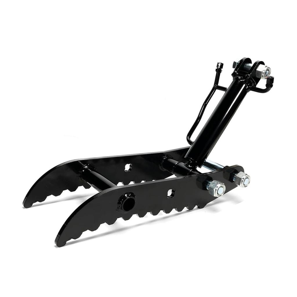 Excavator Hydraulic Thumb Clip Manganese Steel 3 Hole Excavator Auxiliary Clamp with L Shaped Bracket