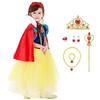 Princess Dress Cosplay Costume Set with Deluxe Accessories Blue x Yellow NT5252 [CREDIBLE] Children's - (120cm)