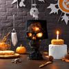Skull Desk Lamp Gothic Magma Skull Lamp Spooky LED Human Skull Desk Light for Halloween Party Mantel Decoration