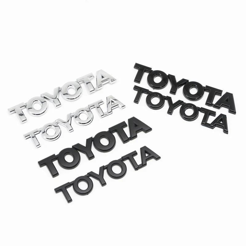 BBcv3 3D ABS TOYOTA Emblem Badge Car Sticker Car Trunk Sticker For Toyota Chr Corolla Camry Yaris Hilux Prius Avensis Auris Prado TRD