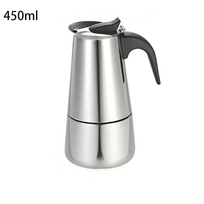 Кофеварка из нержавеющей стали Италия Мока 2/4/6/9 чашек Изоляция Мока Эспрессо Латте Настольная Фильтр Кофейник для кухни