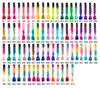 Customized Soft Heat Resistant Fiber Festival Ombre Pure 2 3 4 5 Tone Color Tinsel Glitter Jumbo Braiids