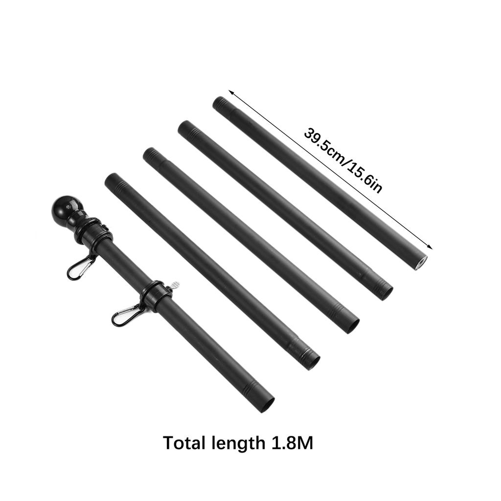 Флагшток 6 футов Универсальный Нержавеющий Съемный Кронштейн для Флагов для Домов и Гаражей Передних Крылец Залов Заседаний