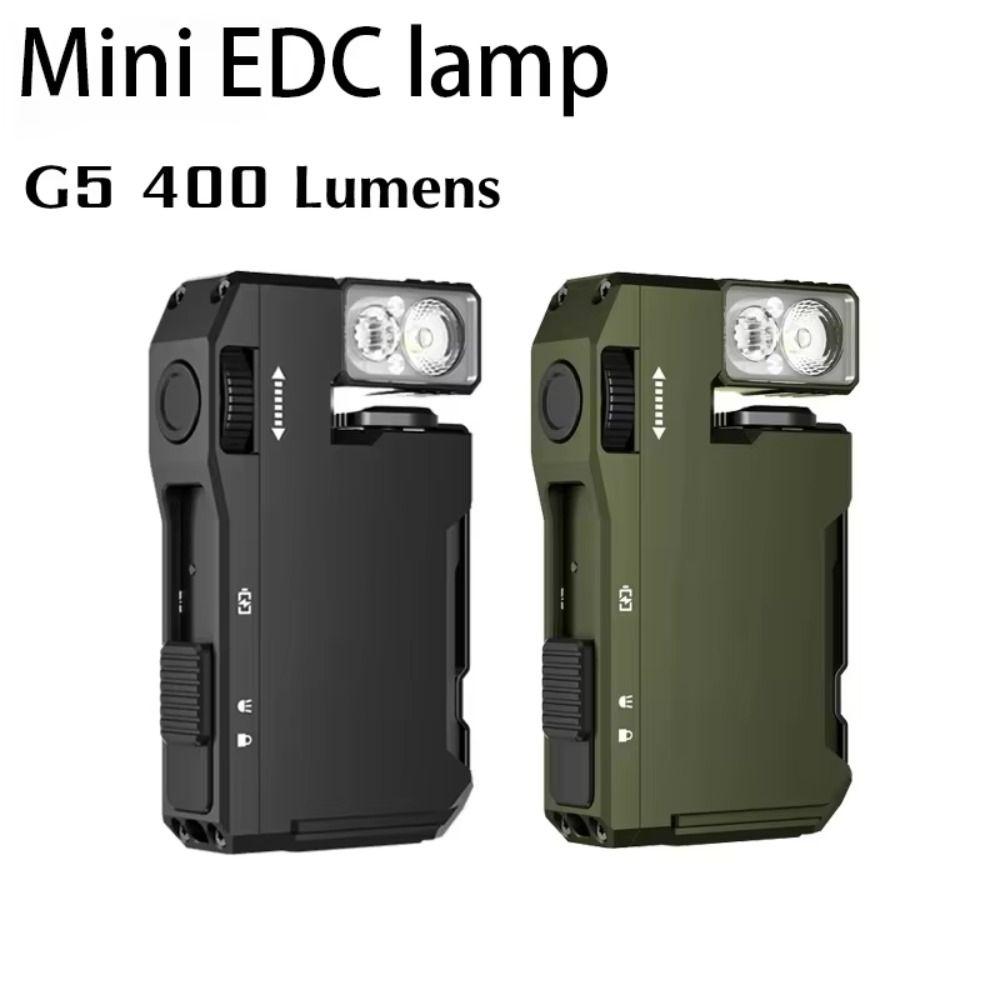 Mini G5 Rechargeable Keychain Flashlights Ultra Bright Magnetic EDC Torch with 180° Rotation & Dual Light Work Light for Outdoor