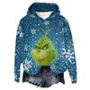 Women's Hooded Long Sleeve Christmas Printed Flannel Top Hooded Sweatshirt