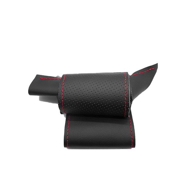 Перфорированная кожа из микрофибры с ручной вышивкой, автомобильный Стайлинг, чехол на руль для Fiat 500 2007-2015 500e 2014-2018 500C 2014-2017