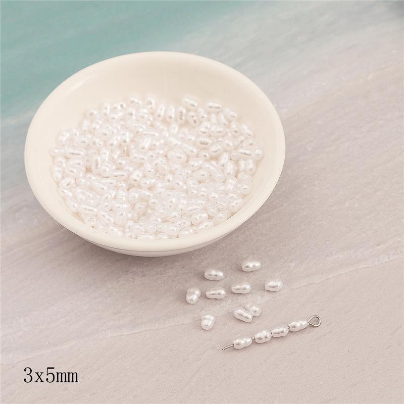 Геометрическая форма имитация жемчуга из АБС-пластика, бусины с прямым отверстием, браслет «сделай сам», ювелирные аксессуары