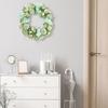 Yousheng 15.75" Spring Wreath Faux Peony Wreath Artificial Hydrangea Peony Flower Wreath with Green Leaves for Home Front Door Wedding Wall Decor