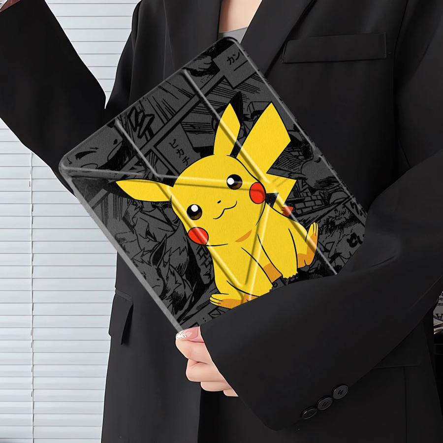 Pokemon Comic Pikachu Holder Cover Tablet Case For iPad Mini 6 7 Air 4 5 M3 M2 1 2 M4 11inch Pro 11th 10th 9th 8th 7th 12.9inch