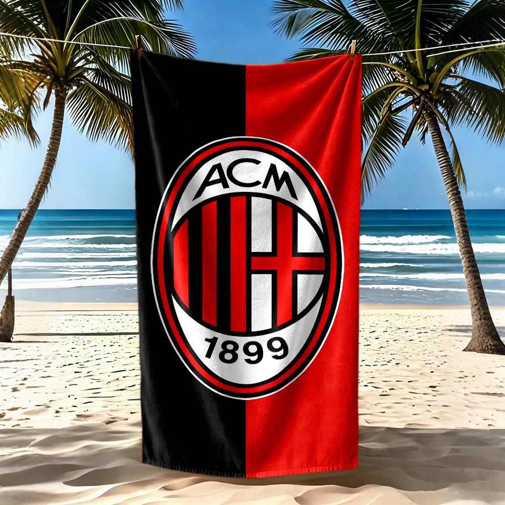 Ac Milan Beach Towel Soft Durable Quickdry Comfortable Lightweight Suitable For Swimming Gym Camping Yoga Vacation