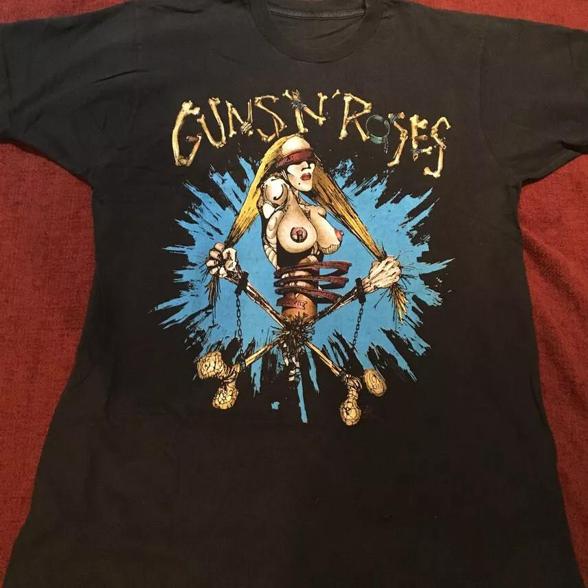Guns N' Roses pretty tied up 92 тур Хлопок Унисекс S-4XL Подарок S-4XL Унисекс Футболка