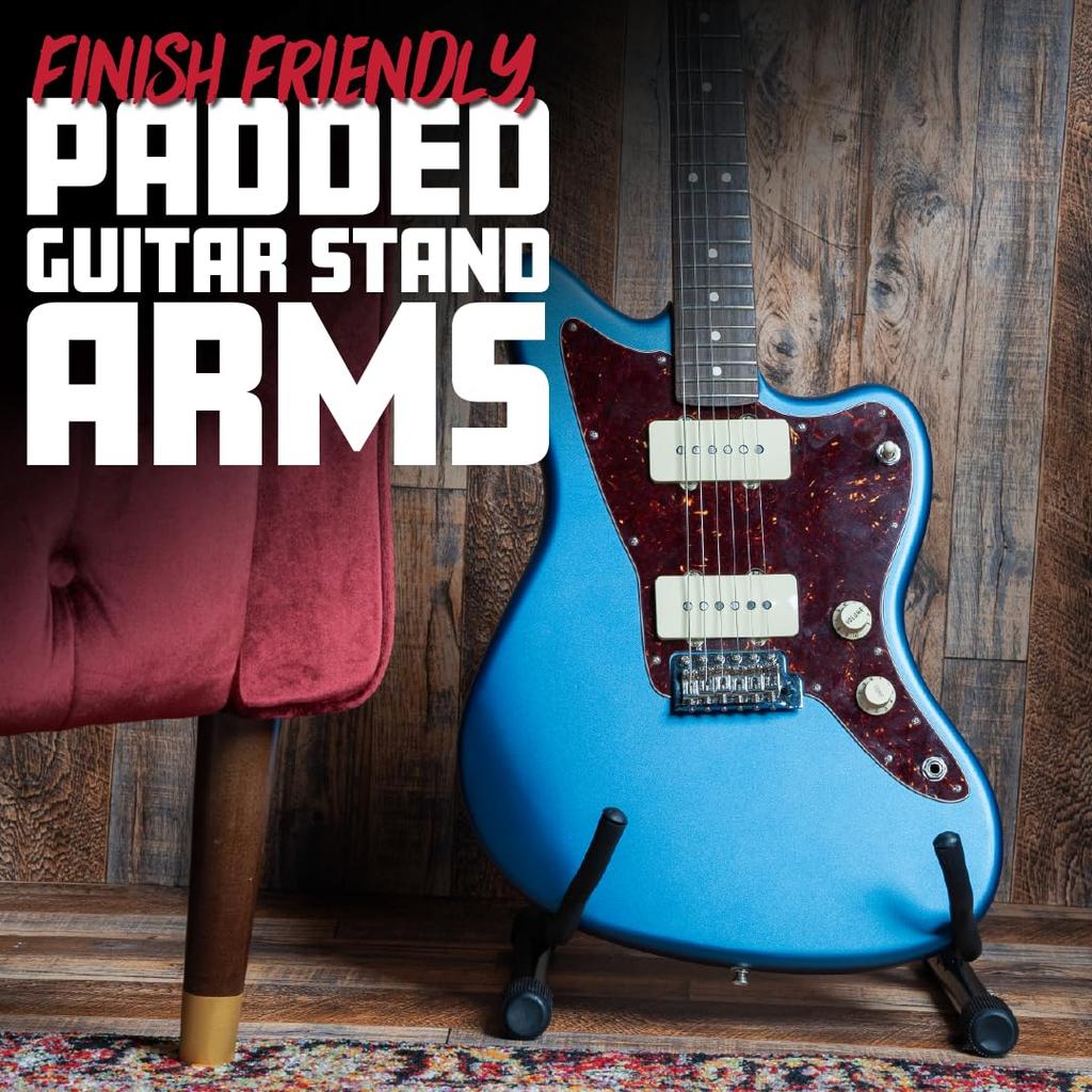 GATOR Frameworks Folding Guitar Compatible ROK-IT RI-GTRAU A-Type Stand, 3-Width