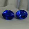 Natural Blue Tanzanite Loose Gemstone 25.90 ct Oval Shape Pair for Jewelry Making and Crafts