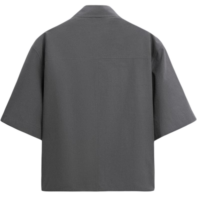 Zara Однотонная повседневная рубашка поло Мужские рубашки Серый 3666300-802